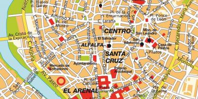 Ramani ya Sevilla ya hispania city centre